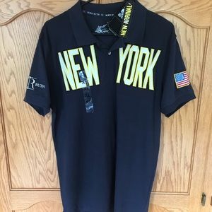 NWT Robin Ruth “New York” Embroidered Men’s Polo